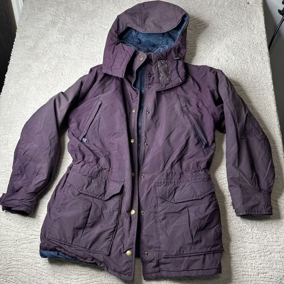 Women's Vintage L.L. Bean Small Parka Winter Coat Thinsulate Hooded - Picture 1 of 5
